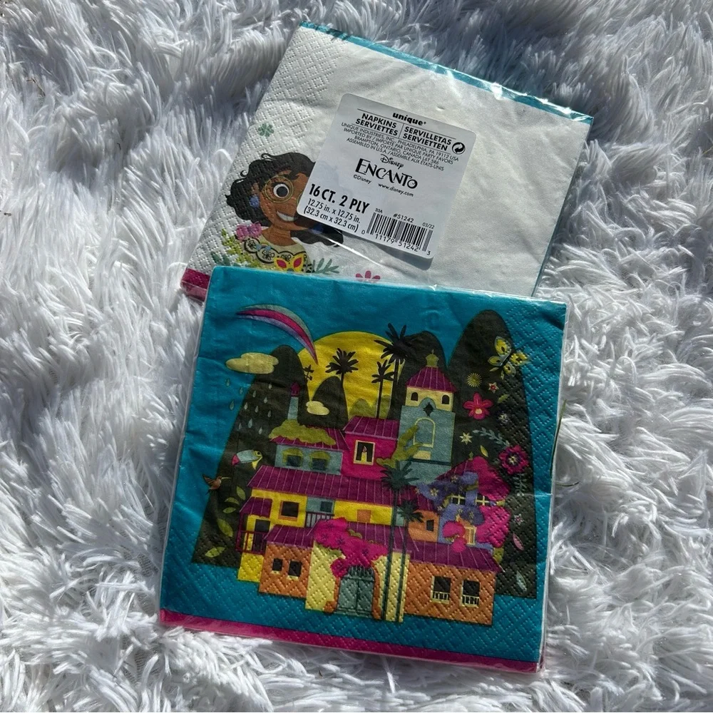 🩶5/$30 Disney’s Encanto Mirabel Luncheon Party Napkins Set of Two 16 Packs NEW
